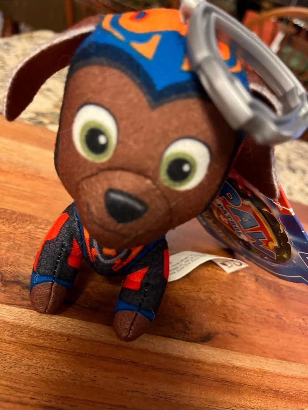 Nickelodeon PAW Patrol Chase Plush Keychain - Brown, Blue & Orange
